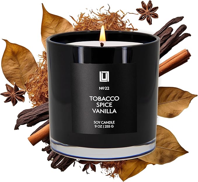 Lulu Candles | Tobacco, Spice & Vanilla | Luxury Scented Soy Jar Candle | Hand - Image 3