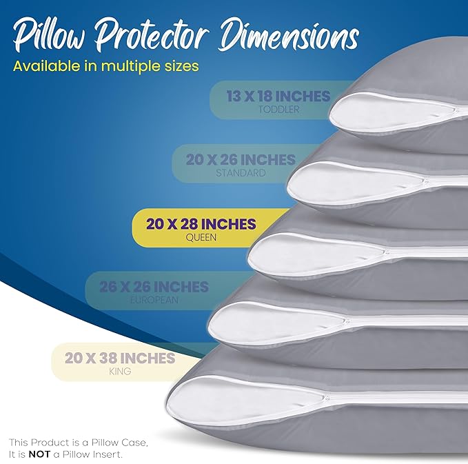Utopia Bedding Premium 100% Waterproof Pillow Protectors - Image 2