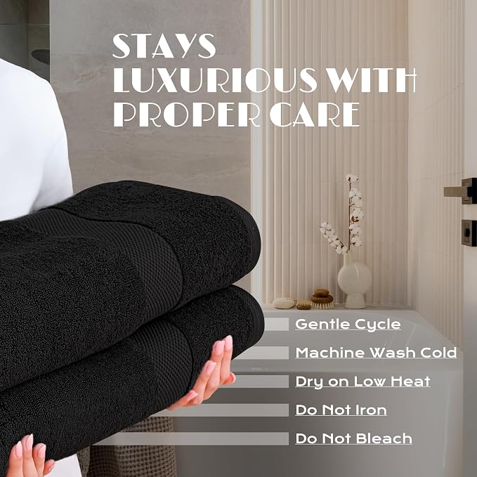 White Classic Luxury Soft Bath Sheets Set - Image 6