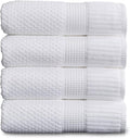 NY Loft 100% Cotton Bath Towel Set of 4 | White Towels | Oeko-TEX® Standard 100 by NYLoft
