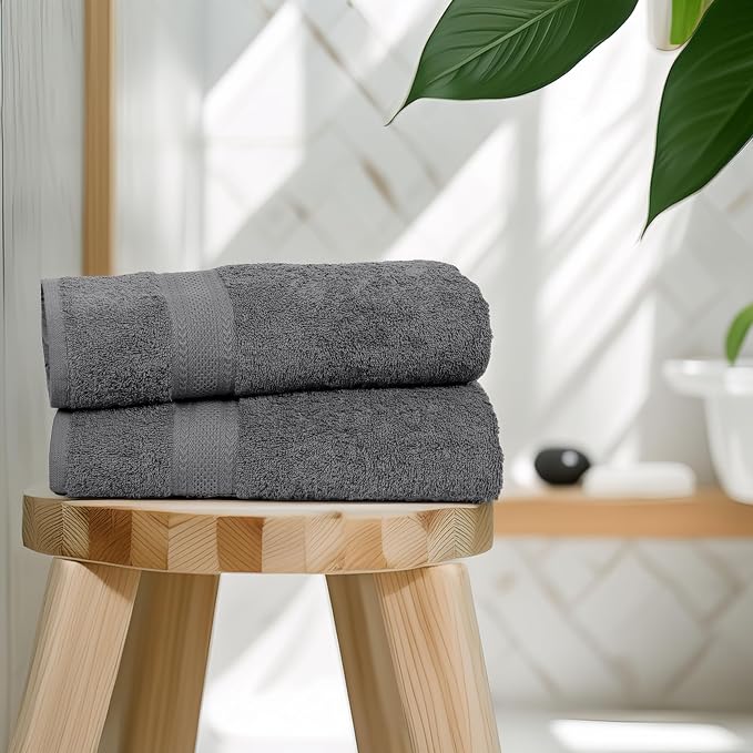 Commercial Bulk Pack of 12 Large Bath Towels – 100% Cotton Terry 24" x 50" – - Image 5