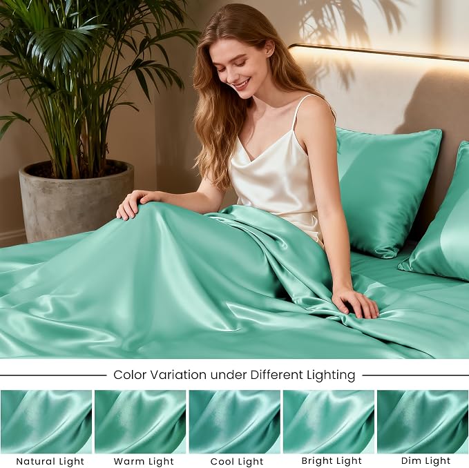 Love's cabin Twin Satin Sheets Sets - Image 7