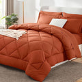 CozyLux Queen Comforter Set Burnt Orange by CozyLux