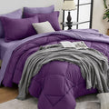 HEVUMYI Purple & Light Purple Cali-King Comforter Set by HEVUMYI