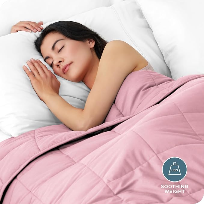Bare Home Weighted Blanket Queen Size 17lbs - Image 2