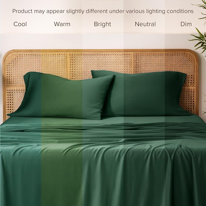 Bare Home 100% Rayon Made from Bamboo Luxury Queen Size Set of 2 Cooling - Image 5
