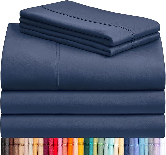LuxClub 5 PC Split King Sheet Set, Breathable Luxury Bed Sheets, Deep Pockets by LuxClub