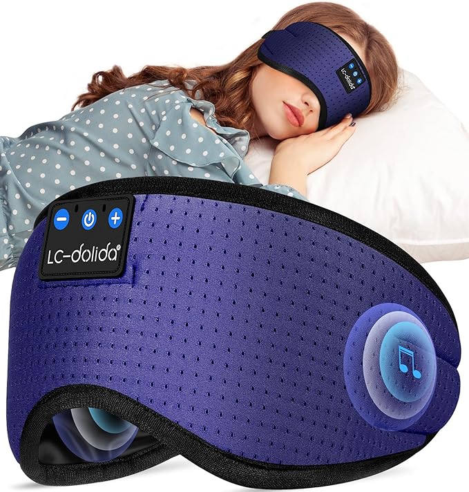 LC-dolida Sleep Headphones, Sleep Mask Bluetooth Wireless Music Eye Mask by LC-dolida