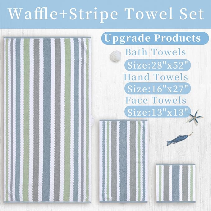 Striped Bath Towels - Image 3