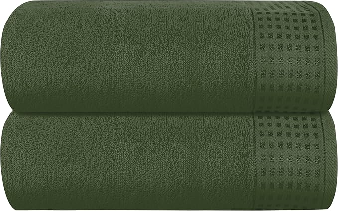 GLAMBURG 100% Cotton Oversized 2 Pack Bath Sheets 35x70, Ultra Soft Highly by GLAMBURG