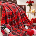 OCTROT Red Christmas Heated Blanket Electric Throw 50X60, Heating Throw Gift by OCTROT