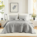 Comfort Spaces King Quilt Set Modern Reversible Diamond Coverlet Bedding Set by ComfortSpaces