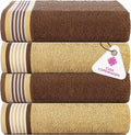 CASA COPENHAGEN He & She 4Pcs 100% Egyptian Cotton Large Designer Towels Gift by CASACOPENHAGEN
