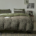 mixinni Leopard Duvet Cover Queen Size, Premium Yarn-Dyed Jacquard Cotton Duvet by mixinni