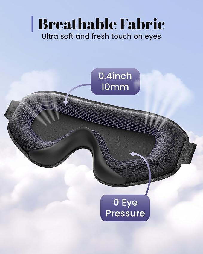 WAOAW Sleep Mask for Men Women: Blackout Eye Masks for Sleep - Image 7