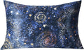 MANSPHIL Navy Blue Galaxy Mulberry Silk Pillowcase Queen Size, Print Pattern by MANSPHIL