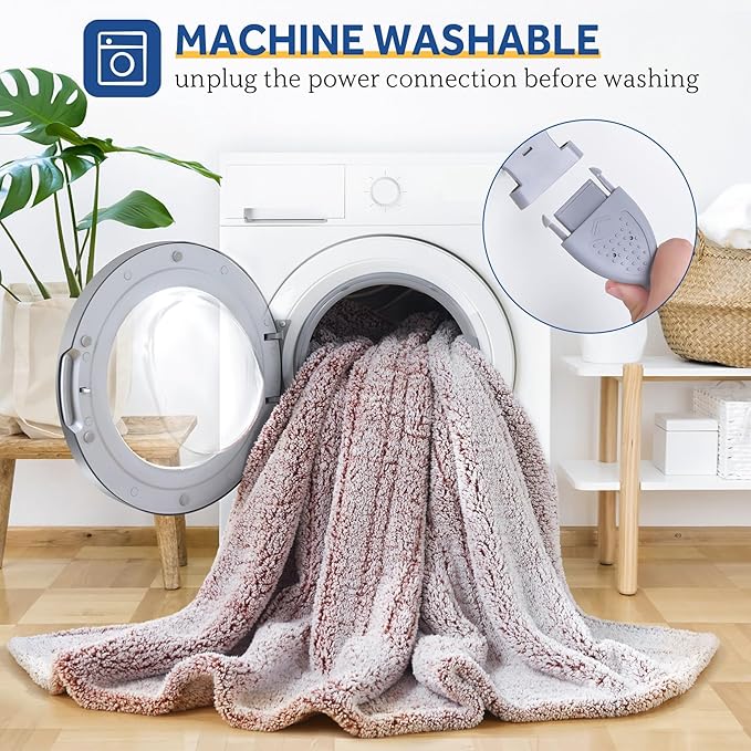 SEALY Electric Blanket Heated Throw 50"x60" Soft Double Sherpa Super Cozy - Image 6