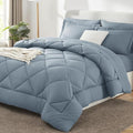 CozyLux King Size Comforter Set Dusty Blue by CozyLux