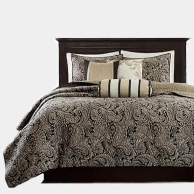 Madison Park Quilt Traditional Damask Design All Season, Lightweight Coverlet by MADISONPARK