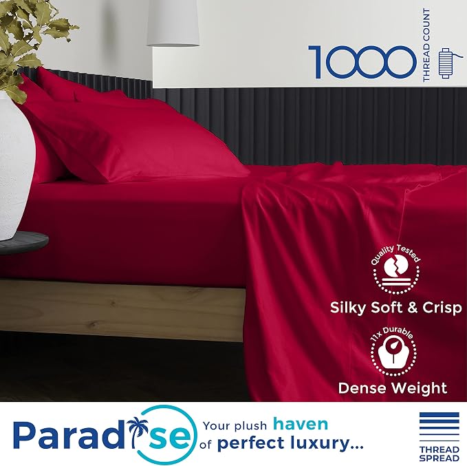 Thread Spread 100% Egyptian Cotton Pillow Cases Queen Size Set of 2 - Image 2