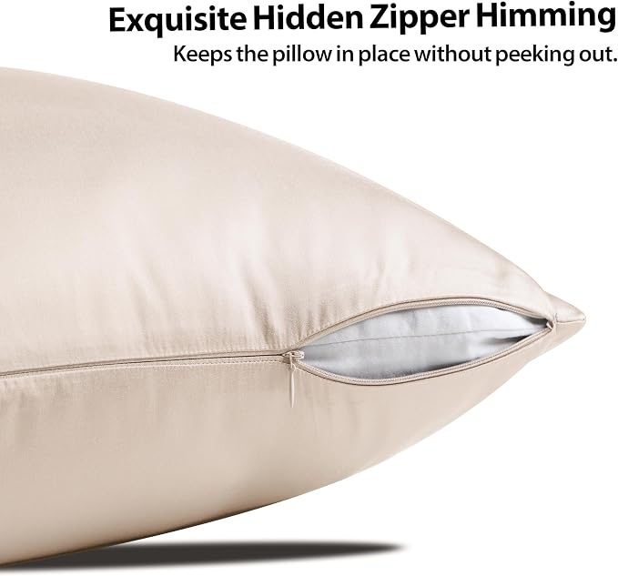 Body Cooling Pillow Case, Viscose Derived from Bamboo Long Pillow Protectors - Image 3