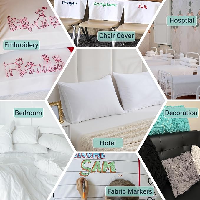ZPECC White Pillow Cases King Size Set of 4, 20x36 Envelope Closure Pillowcases - Image 6