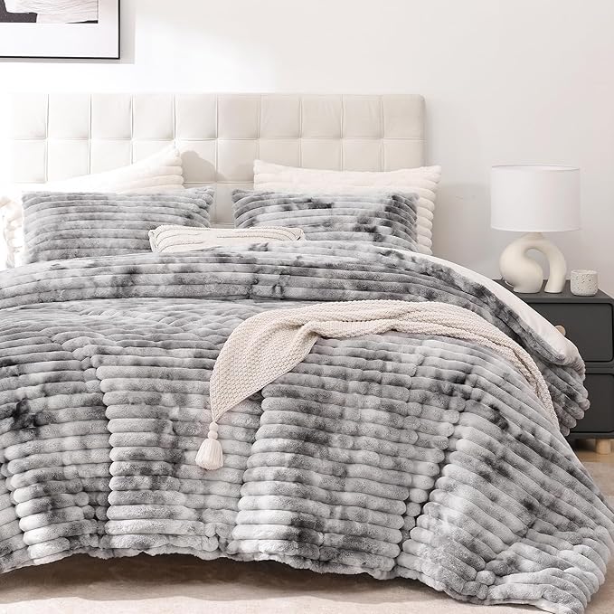 Smoofy Fluffy Full Size Comforter Sets 3 Pieces by SMOOFY
