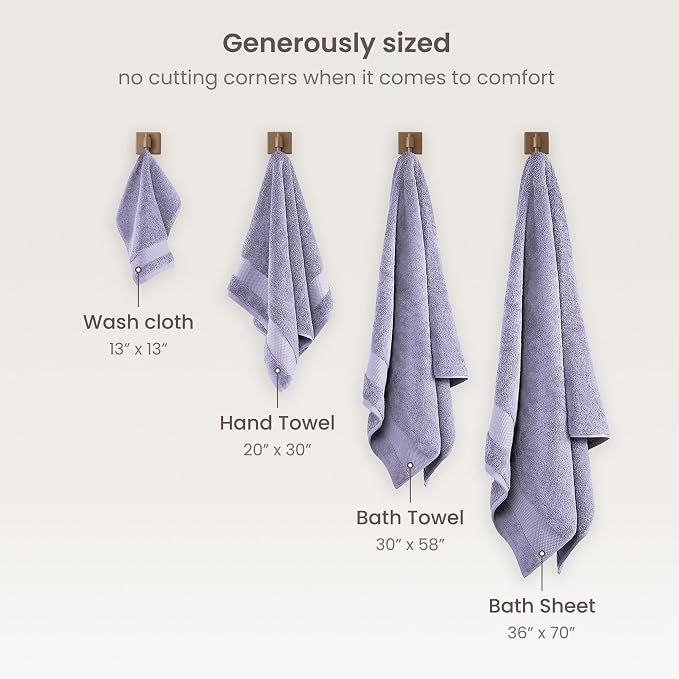 BIOWEAVES 100% Organic Cotton Bath Sheet Set of 2 | Soft Oversized Bath Towels - Image 7