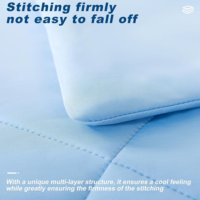 Cooling Comforter King Size, Double-Sided Cold Tech Fabric Quilted Bed - Image 4