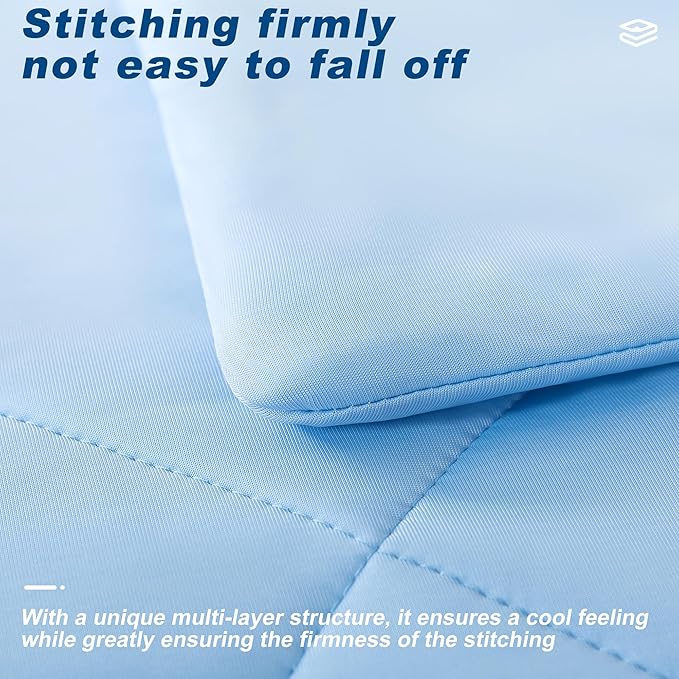 Cooling Comforter Queen Size, Double-Sided Cold Tech Fabric Quilted Bed - Image 4
