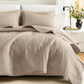 Comfort Spaces Kienna Quilt Set- Double Sided Stitching Design Summer Blanket by ComfortSpaces