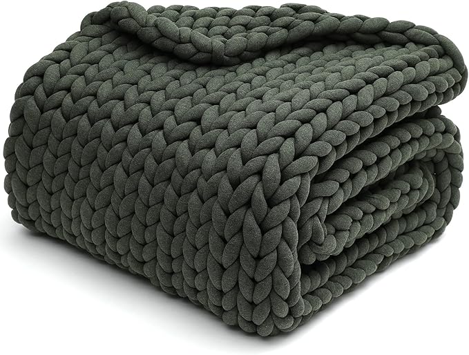 YnM Weighted Blanket, Handmade Chunky Knitted Design, Soft and Cozy, by YNM