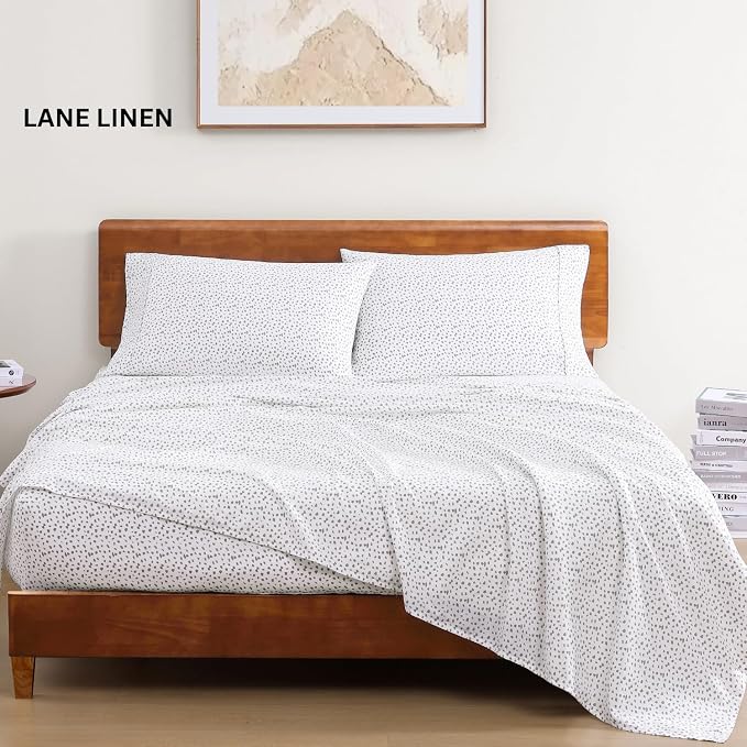 LANE LINEN Sustainably Produced 100% Organic Cotton Queen Sheet Set, Soft & - Image 2