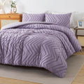 Andency Purple Comforter Set Full Size, Boho Girls Women Lavender Soft Fluffy by Andency
