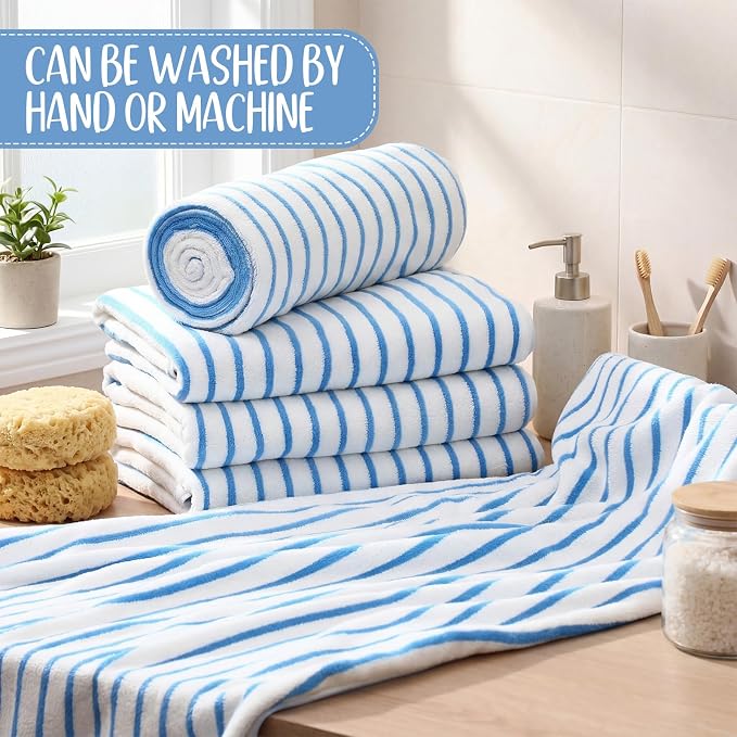 SmoothNovelty 16 Pack Microfiber Bath Towels Bulk 27'' x 60'' Oversized Size - Image 4