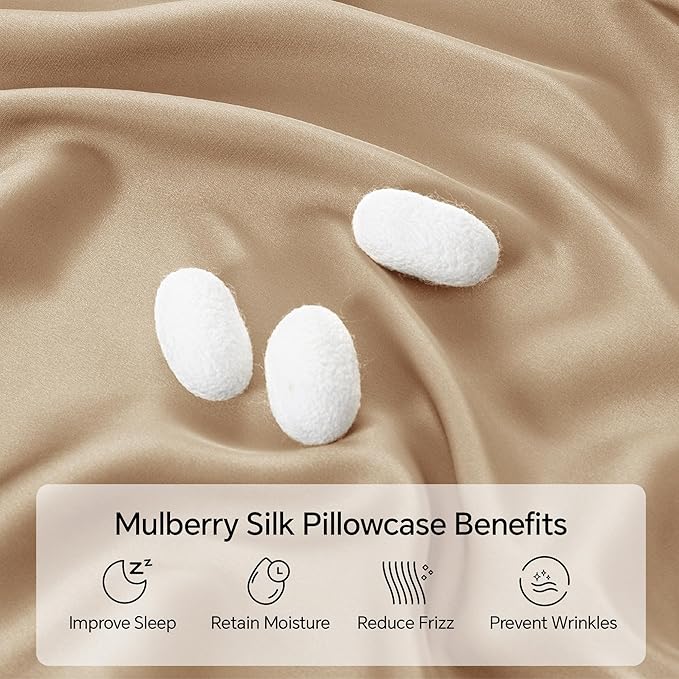 INFIIXSO Silk Pillow Cases 2 Pack Standard Size, Ultra Smooth & Soft Mulberry - Image 2
