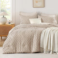 Andency Khaki Comforter Full Size, Boho Beige Soft Fluffy Tan Warm Lightweight by Andency