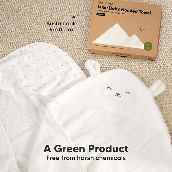 KeaBabies Hooded Baby Towel for Newborn - Image 8