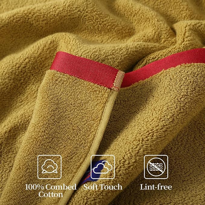 REDKISS 6 Piece Luxury Bath Towel Set, 2 Bath Towels, 2 Hand Towels, 2 - Image 6