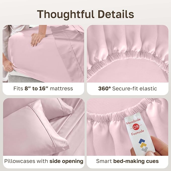 California Design Den Soft Queen Size 100% Cotton Sheet Sets, 400 Thread Count - Image 5