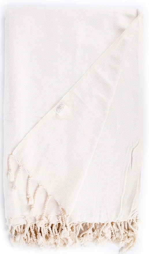 Bersuse 100% Cotton Milas XL Throw Blanket by Bersuse