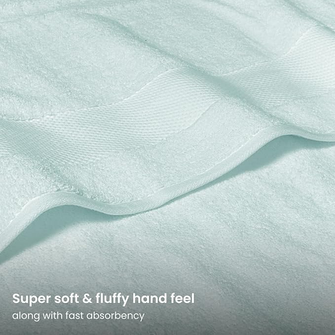 BIOWEAVES 100% Organic Cotton Bath Sheet Set of 2 | Soft Oversized Bath Towels - Image 3