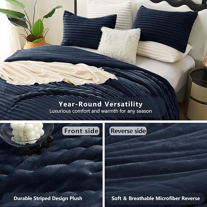 CozyLux Fluffy King Size Comforter Set - Image 4