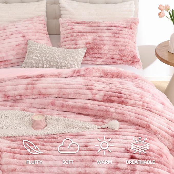 Smoofy Fluffy King Size Comforter Set 3 Pieces - Image 2