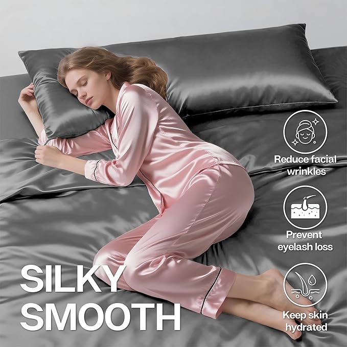 MR&HM Satin Body Pillow Cover, Soft and Breathable Body Pillow Case - Image 4