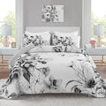 Floral Quilt Set California King 3 Pieces Grey Floral Quilt Coverlet Set Soft by DRUCON