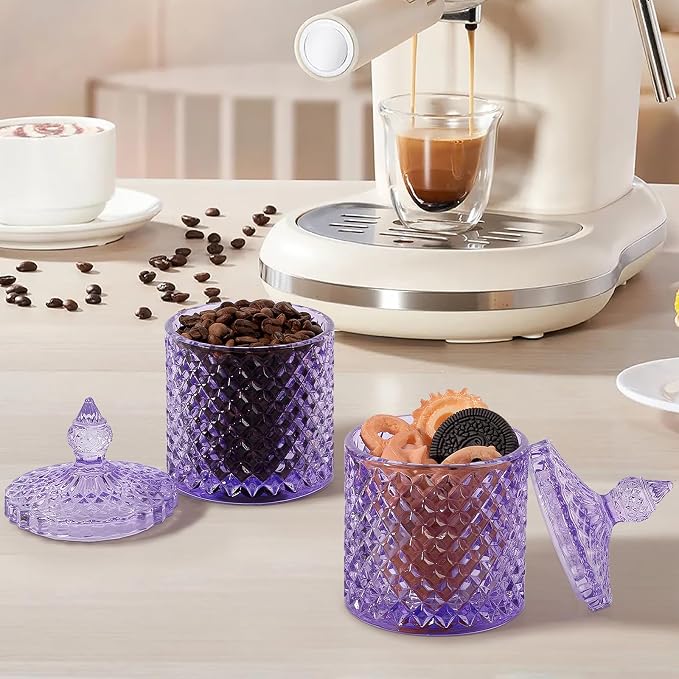2 Pack Qtip Holder Thick Glass Apothecary Jars - Image 7