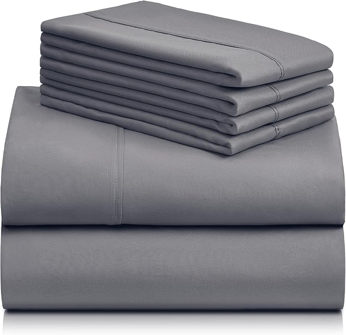 LuxClub 4 PC Queen Sheet Set, Bed Sheets Queen Size, Deep Pockets 18" Wrinkle - Image 8