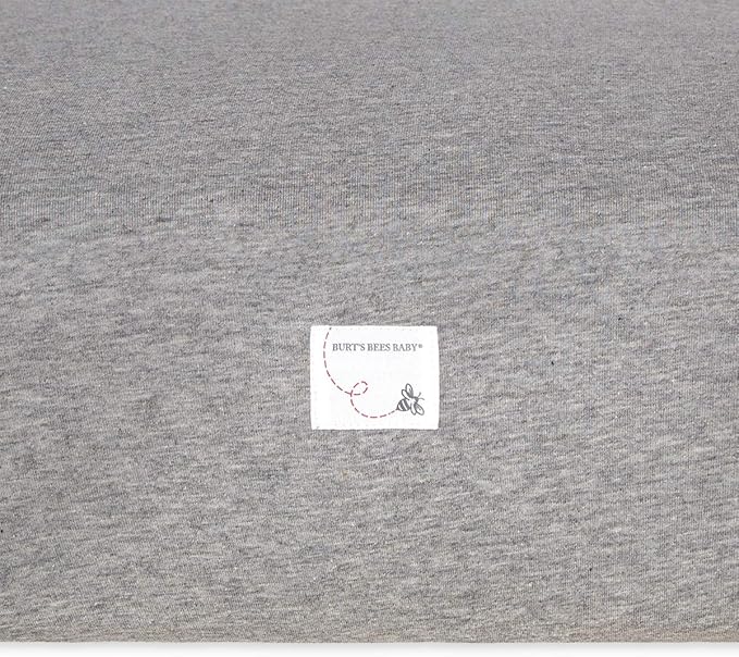 Burt's Bees Baby Essential Organic Cotton Fitted Crib Sheet, Breathable - Image 2
