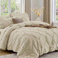 Sasttie Twin Comforter Set, 5-Piece Bed in a Bag, Pintuck Bedding Sets by SASTTIE